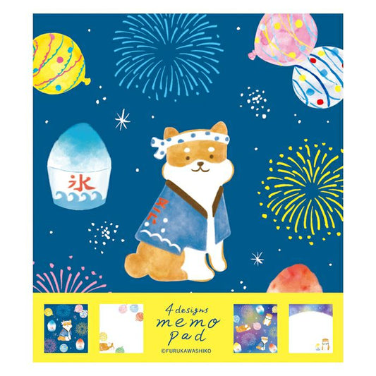 古川紙工4designs memo pad 柴犬和祭典