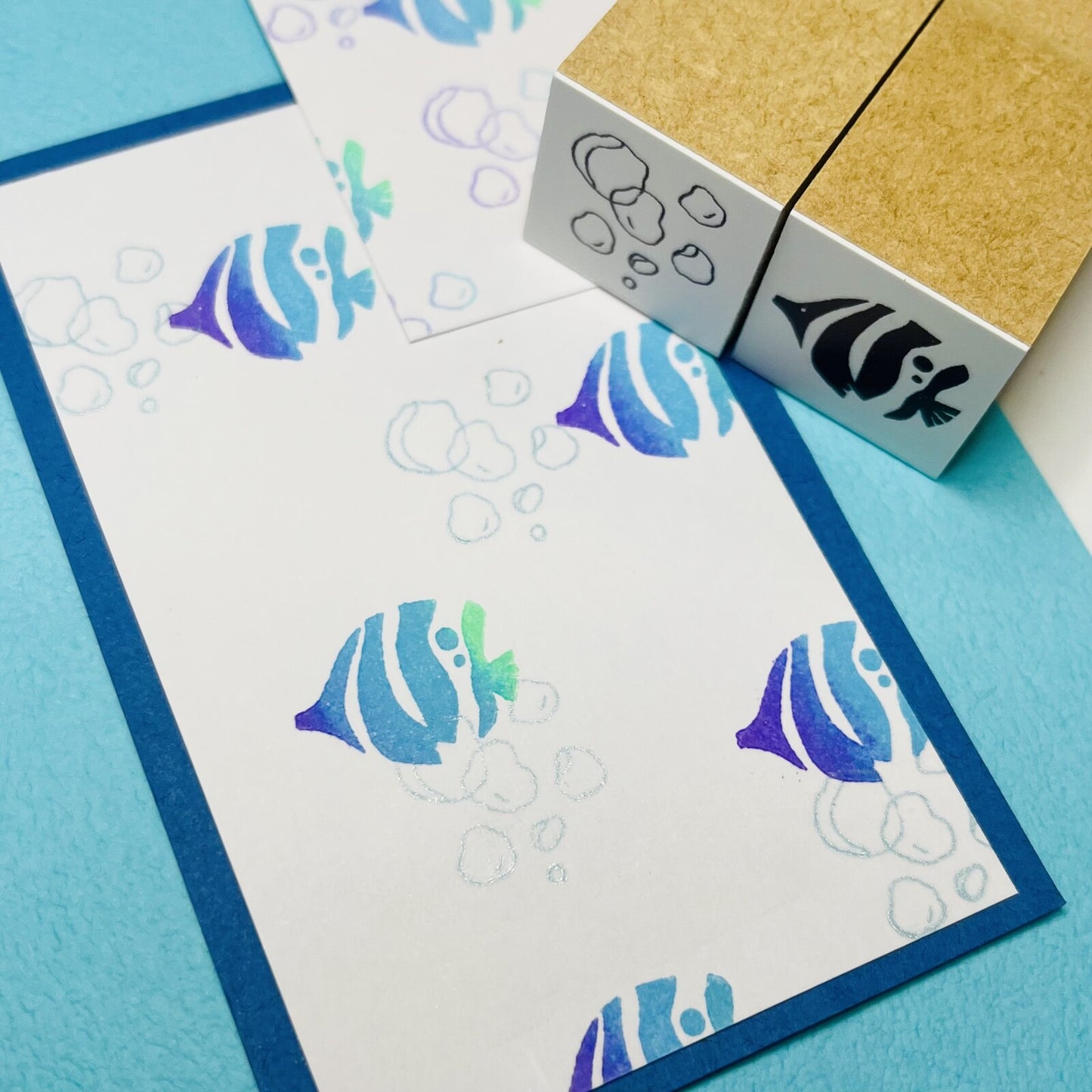 森田印房 印章 熱帶魚和泡泡(兩個裝)