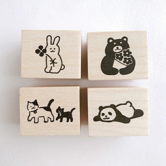 「日本限定」古川紙工 印章set 各種動物