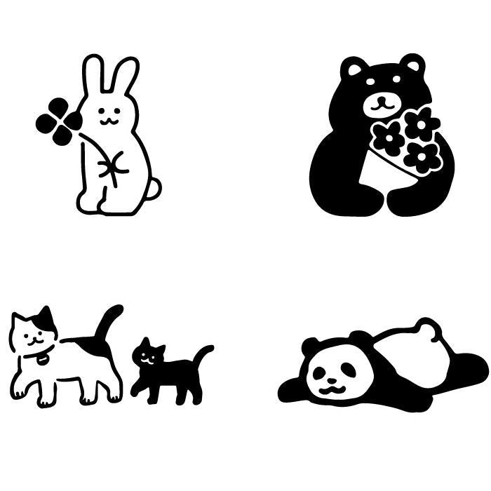 「日本限定」古川紙工 印章set 各種動物