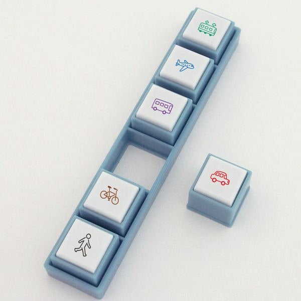 Pochitto pick手帳印章 6合1 交通工具
