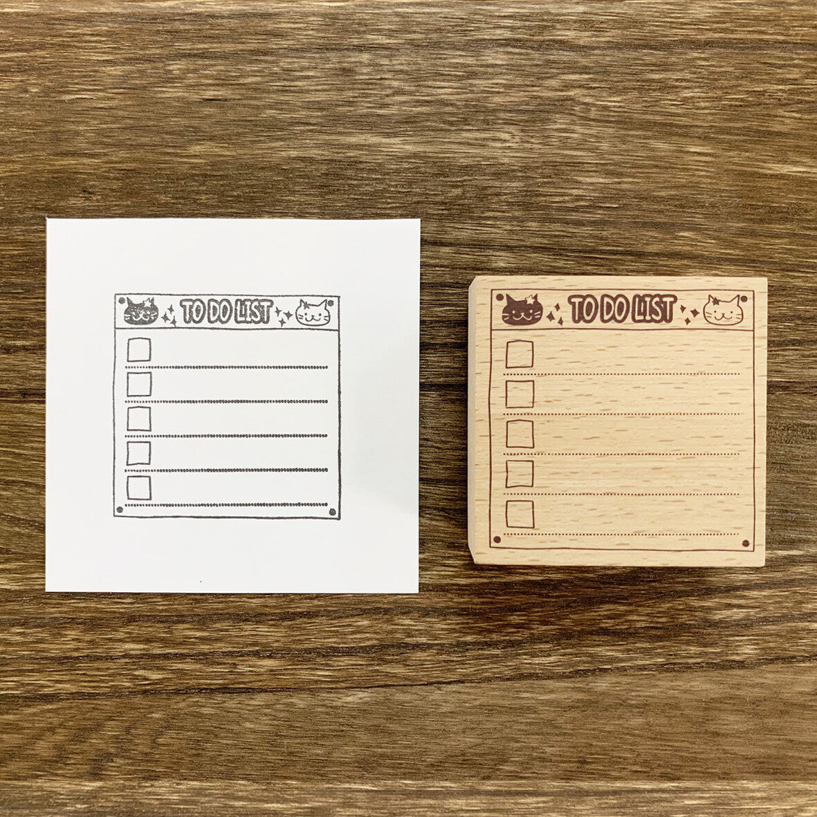 Arte木印章 貓to do list