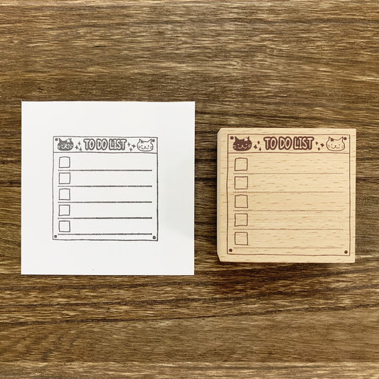 Arte木印章 貓to do list