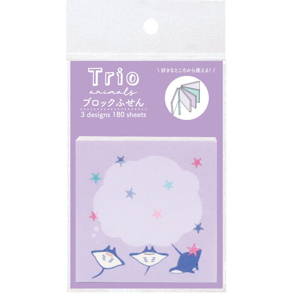 LABCLIP Trio block memo 魔鬼魚(有黏力)