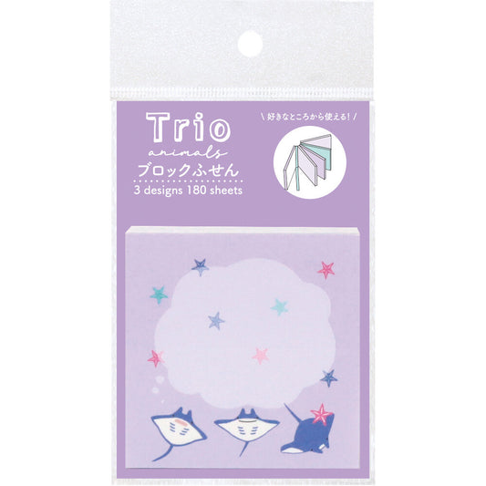 LABCLIP Trio block memo 魔鬼魚(有黏力)