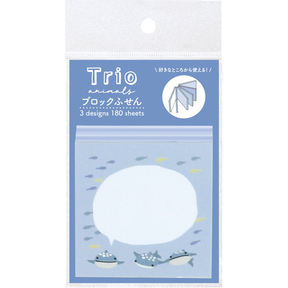 LABCLIP Trio block memo 鯨鯊(有黏力)