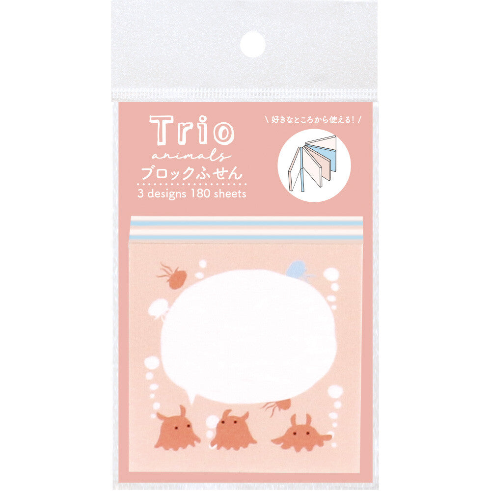 LABCLIP Trio block memo 章魚(有黏力)