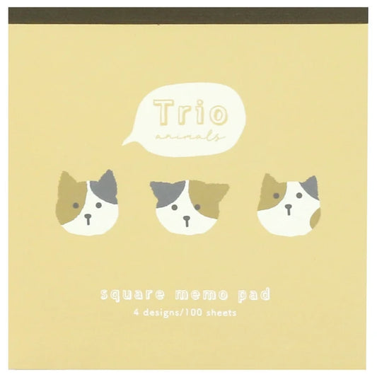 LABCLIP Trio memo pad 三色貓