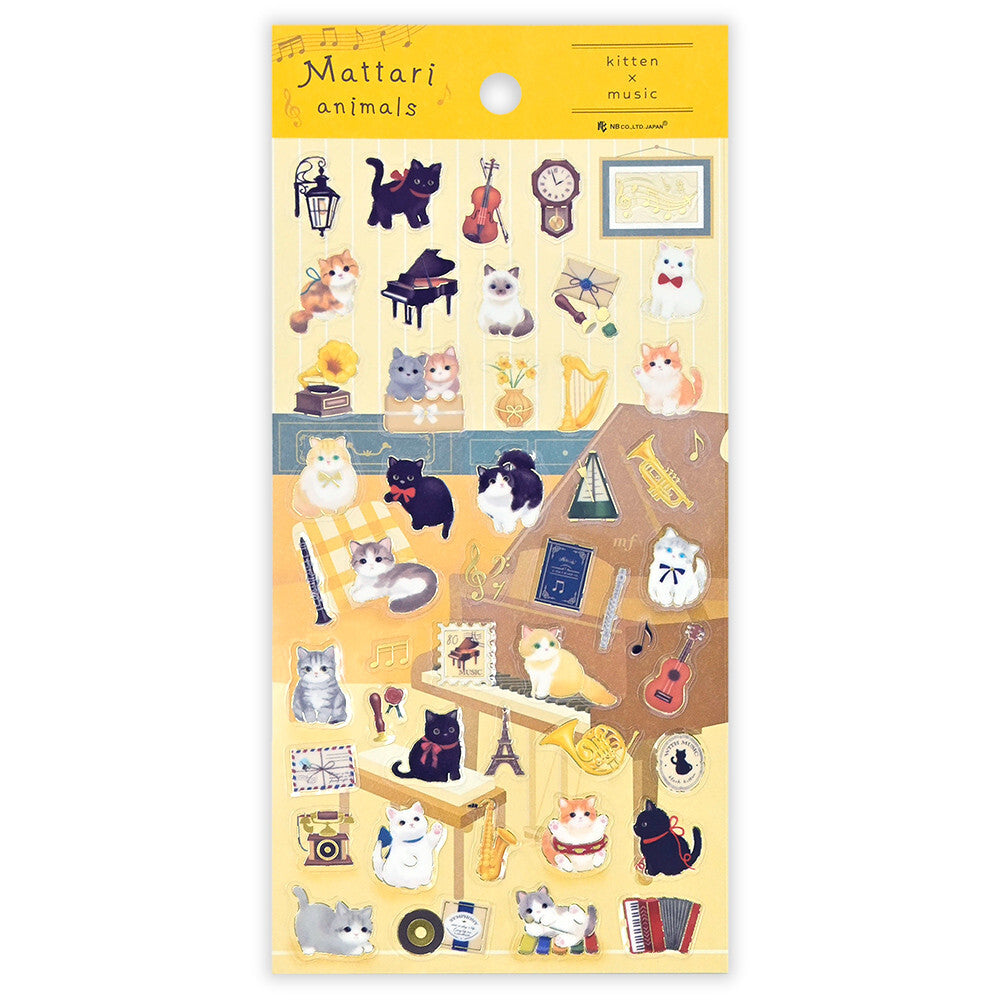 NB社 mattari系列貼紙 貓和音樂