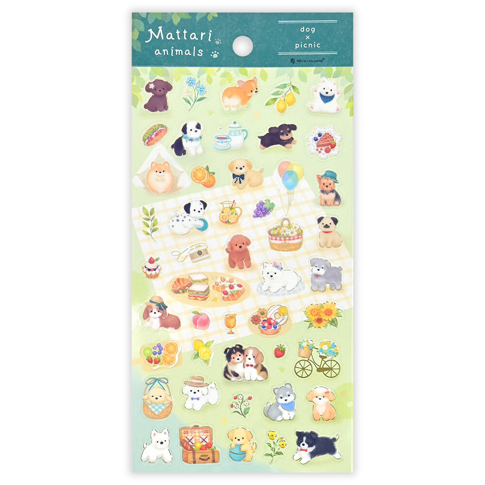 NB社 mattari系列貼紙 狗狗和野餐