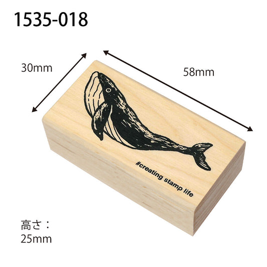 Kodomo no kao木印章 鯨魚