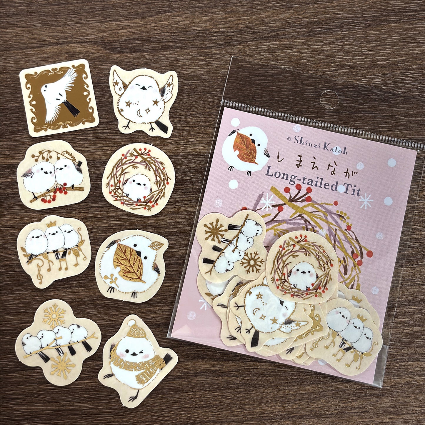 シール堂 Shinzi Katoh加藤真治 flake sticker 長尾山雀