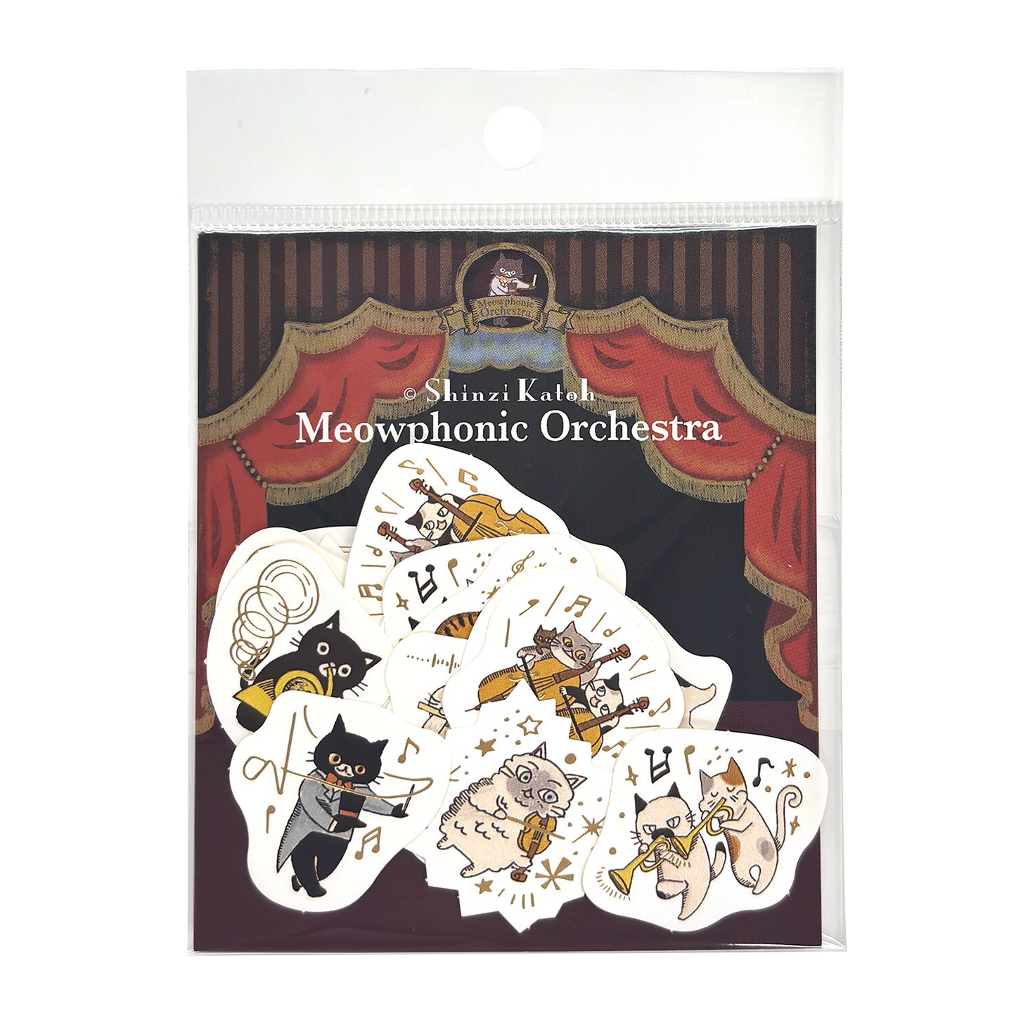 シール堂 Shinzi Katoh加藤真治 flake sticker 貓貓交響樂