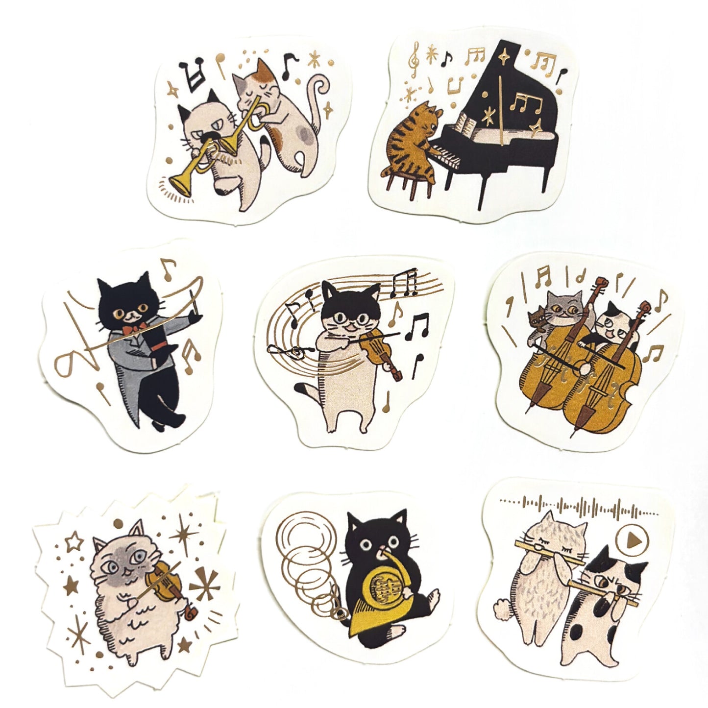 シール堂 Shinzi Katoh加藤真治 flake sticker 貓貓交響樂