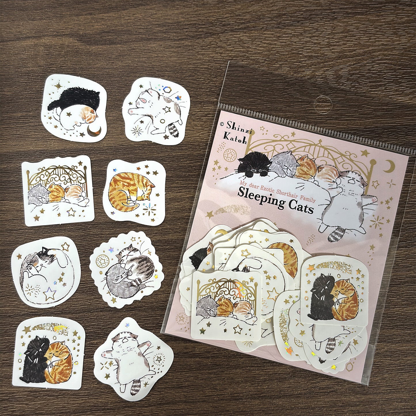 シール堂 Shinzi Katoh加藤真治 flake sticker Sleeping Cats