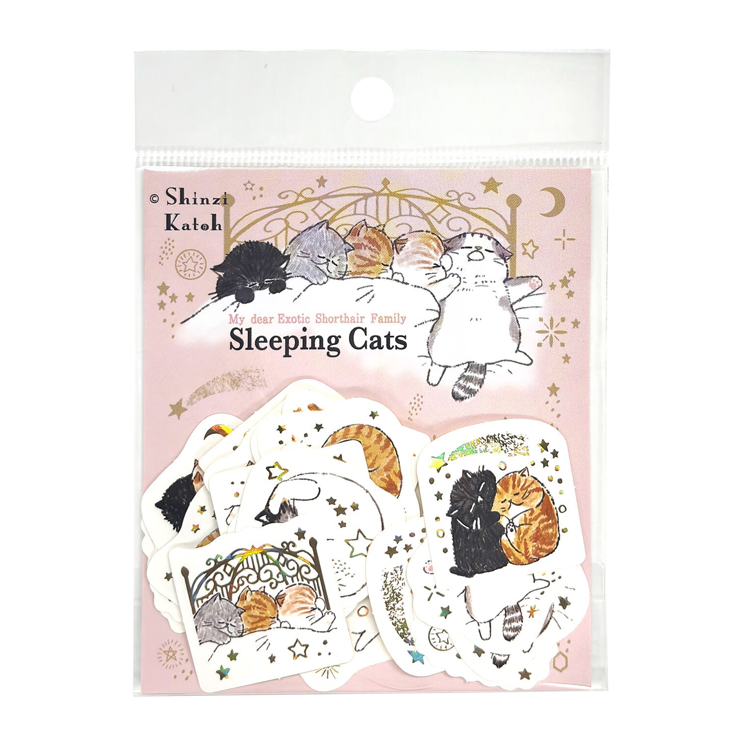 シール堂 Shinzi Katoh加藤真治 flake sticker Sleeping Cats