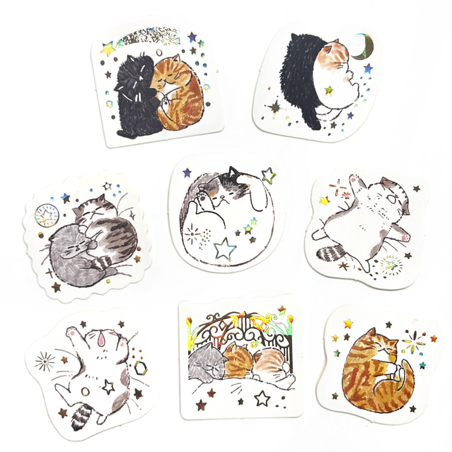 シール堂 Shinzi Katoh加藤真治 flake sticker Sleeping Cats