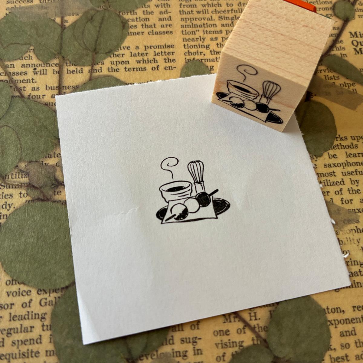 wakimichistamp印章 抹茶團子