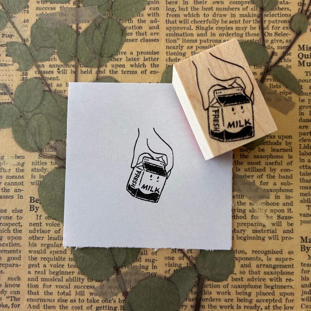 wakimichistamp印章 一盒牛奶