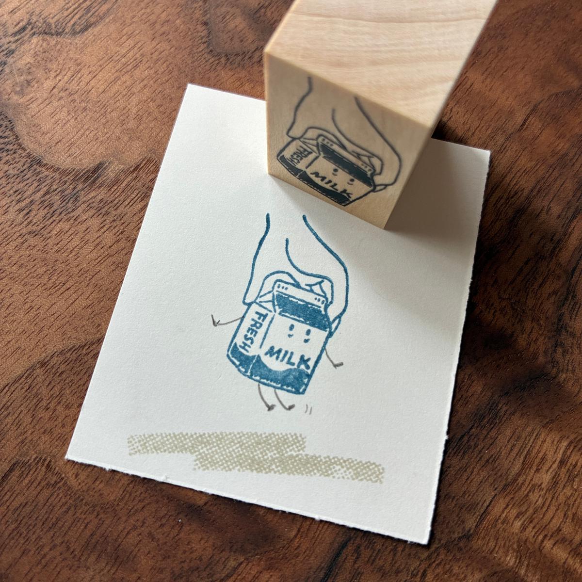 wakimichistamp印章 一盒牛奶