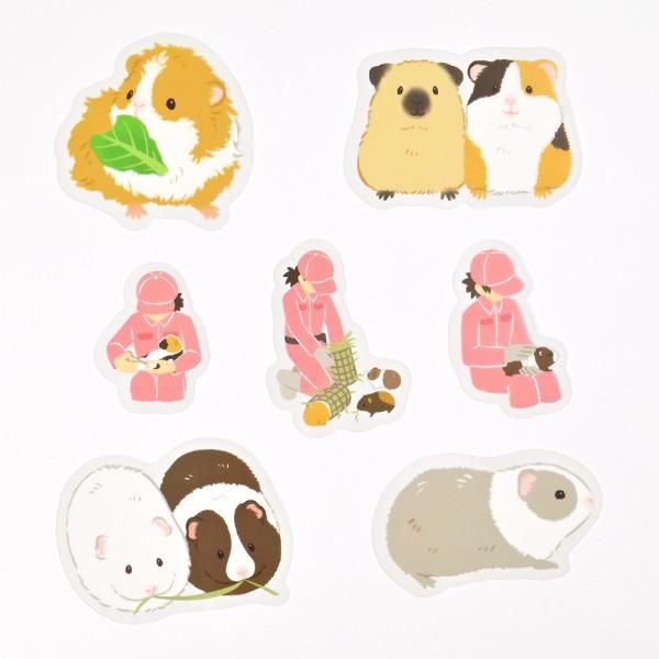 NB社 ZOOm in Animals貼紙 Flake sticker 天竺鼠