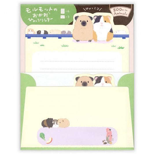 NB社 ZOOm in Animals 信紙套裝 天竺鼠