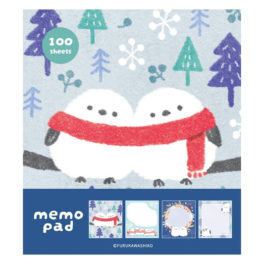 古川紙工 4designs memo pad 雪和長尾山雀