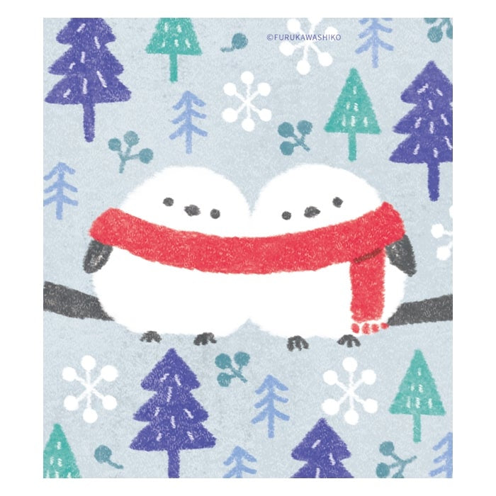 古川紙工 4designs memo pad 雪和長尾山雀
