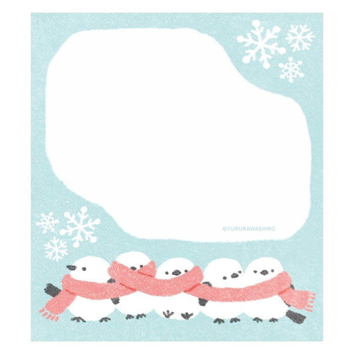 古川紙工 4designs memo pad 雪和長尾山雀