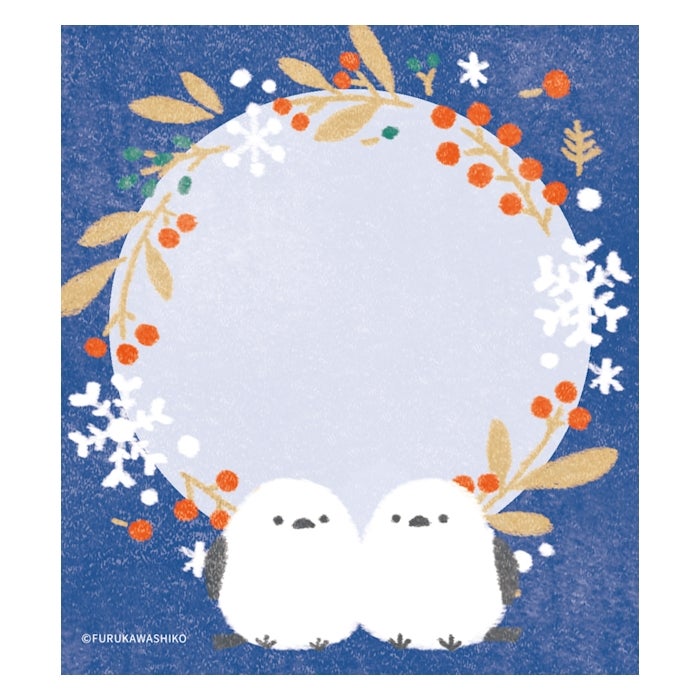 古川紙工 4designs memo pad 雪和長尾山雀