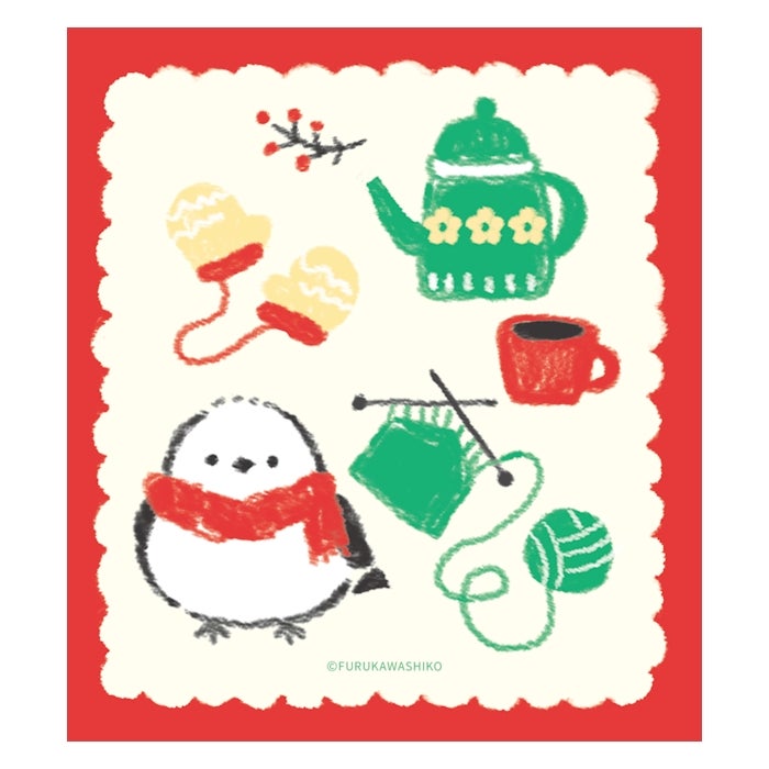 古川紙工 4designs memo pad 毛線和長尾山雀