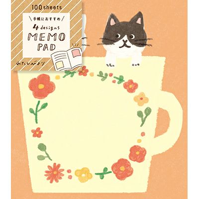 4 designs memo pad 貓